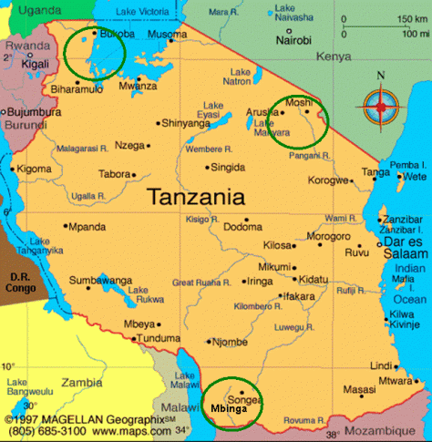 Tanzania locatie